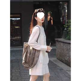老钱风优雅棉麻衬衫套装女夏季时尚气质松弛感新品衬衣短裤两件套