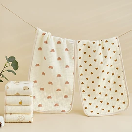 婴童毛浴巾;方巾、中巾;围嘴围兜