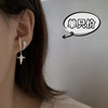 Long ear clips, earrings with tassels with pigtail, no pierced ears, simple and elegant design, European style