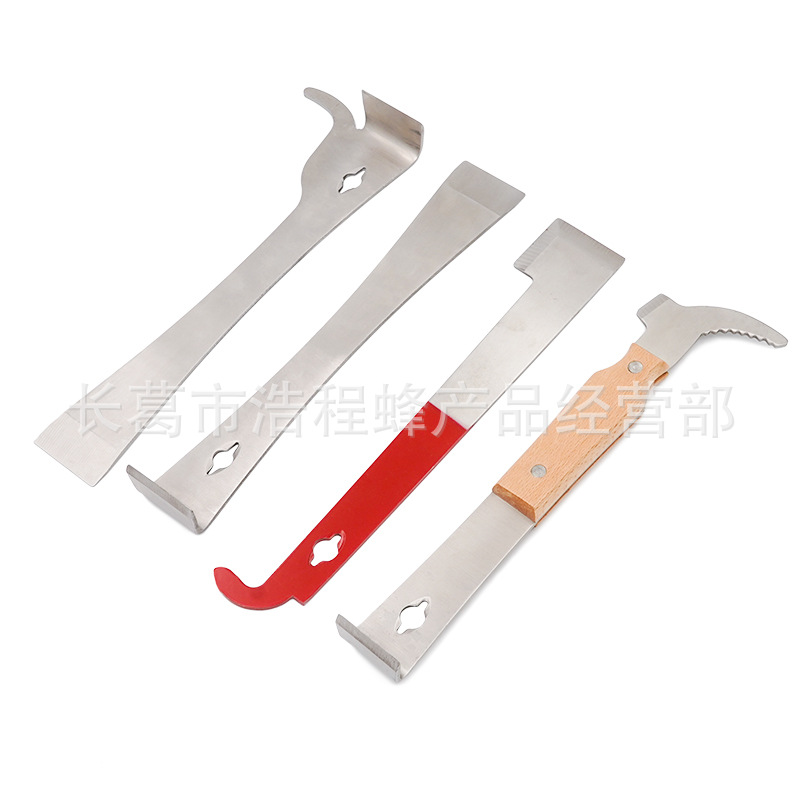 Apicultura de acero inoxidable raspador multifuncional equipo de apicultura miel colección herramienta de limpieza apicultura semi-rojo cuchillo de boca plana cuchillo de limpieza facial