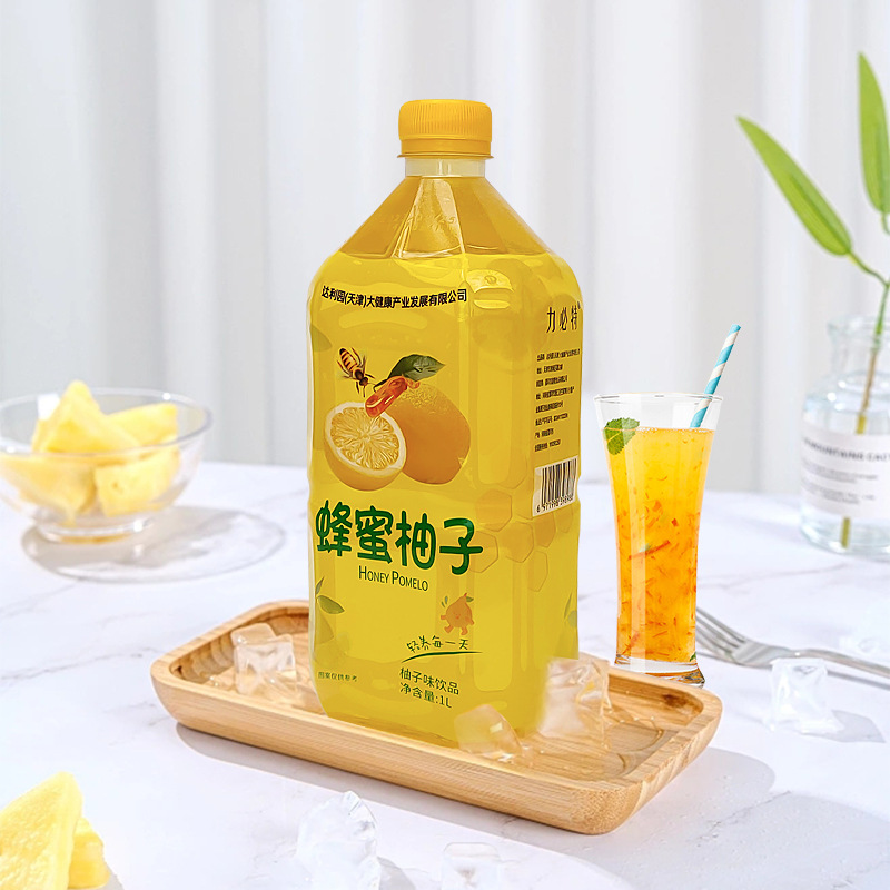 Honey Grapefruit Tea Whole Box 1L*12 Large Bottle Fruity Summer Refreshing Beverage Factory Direct Sales/Wholesale