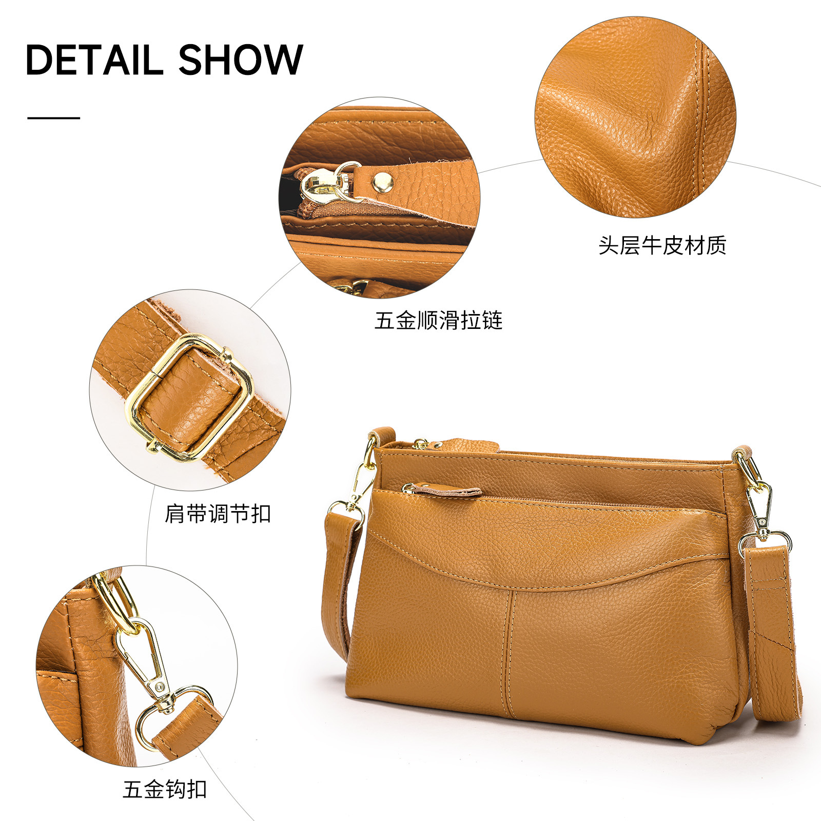 WESTAL Hot-Selling Genuine Leather Women's Shoulder Bag - New Top Grain Cowhide Luxury Crossbody Handbag - Thumbnail 4