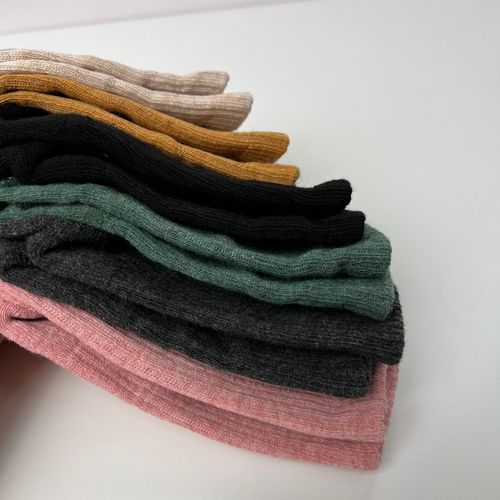 Wool coil rubber anti-slip mid-calf yoga socks Pure cotton thick winter mid-length Pilates socks