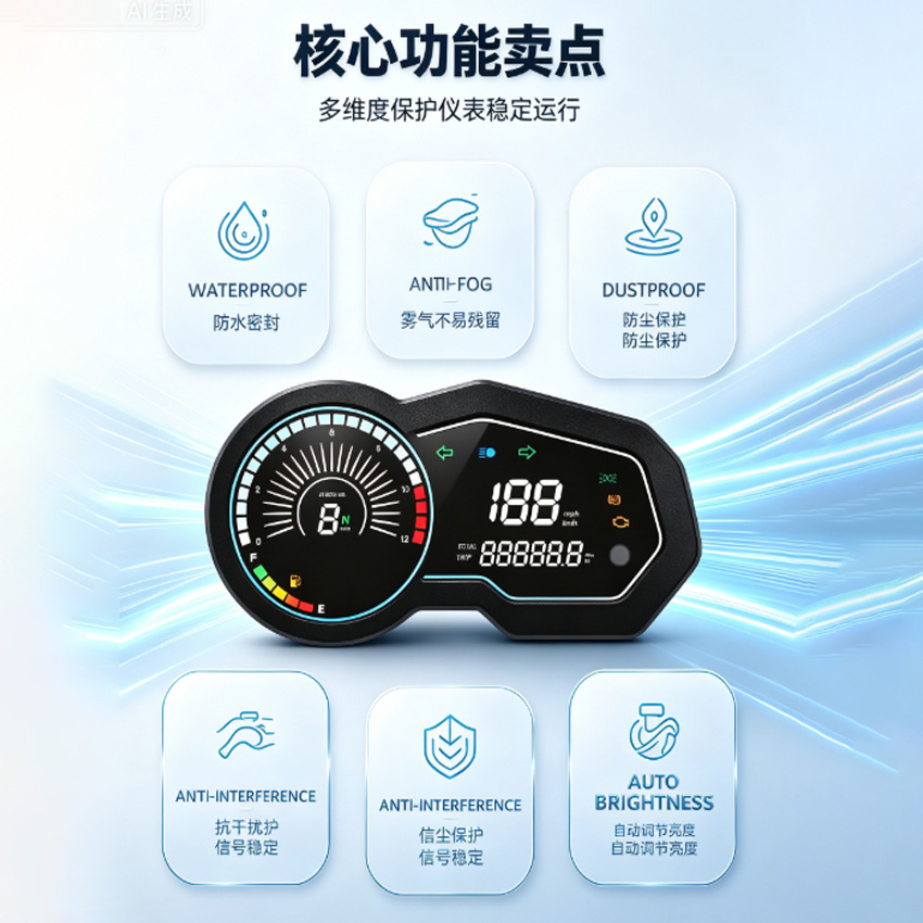 South America's Best-Selling Motorcycle Instrument Assembly Italika 150Z 150Sz 170Z Digital Speedometer