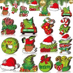 クロスボーダークリスマス木製グリーンクリスマスツリー装飾品祝日ペンダントクリスマスツリー木製ペンダントホームパーティー服