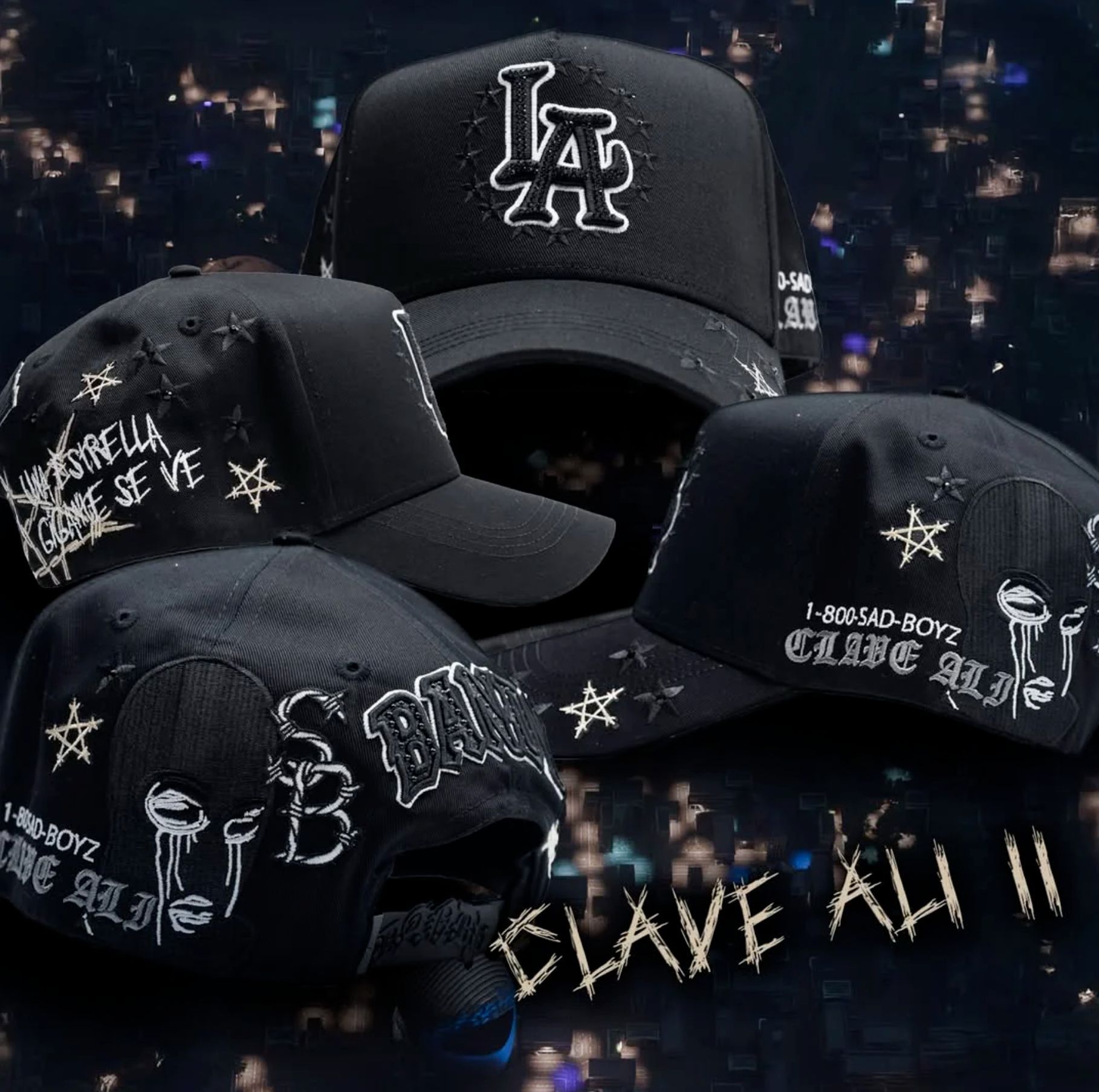 Nuevo Meike Duo Dandy bordado ajustable gorra de boca de pato borde curvo gorra de béisbol con diamantes barba tío