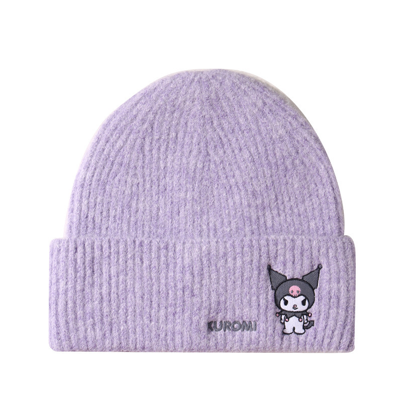 サンリオ刺繍ニット帽かわいい防風耳保護冬保温クロミ玉桂犬美楽ティ帽子萌え|undefined