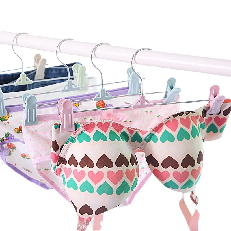 Pantalones de plástico antideslizante sin marcas percha de pantalones clip de ropa interior colgar percha de ropa de casa tienda de ropa
