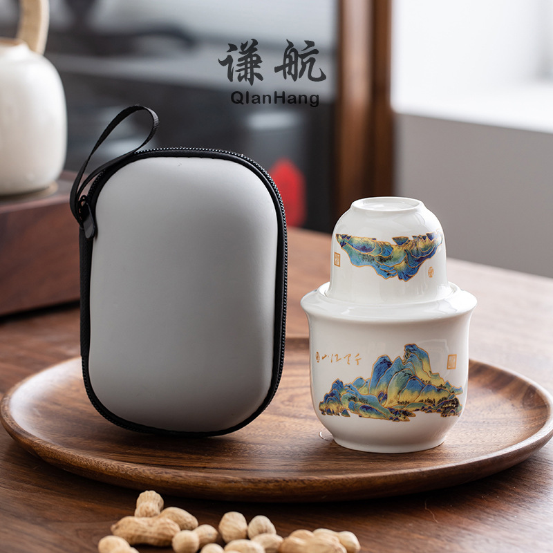 Yellow Wine Warmer Ceramic Wine Set Wine Warmer Household White Wine Yellow Wine Sake Wine Kettle Business Souvenir