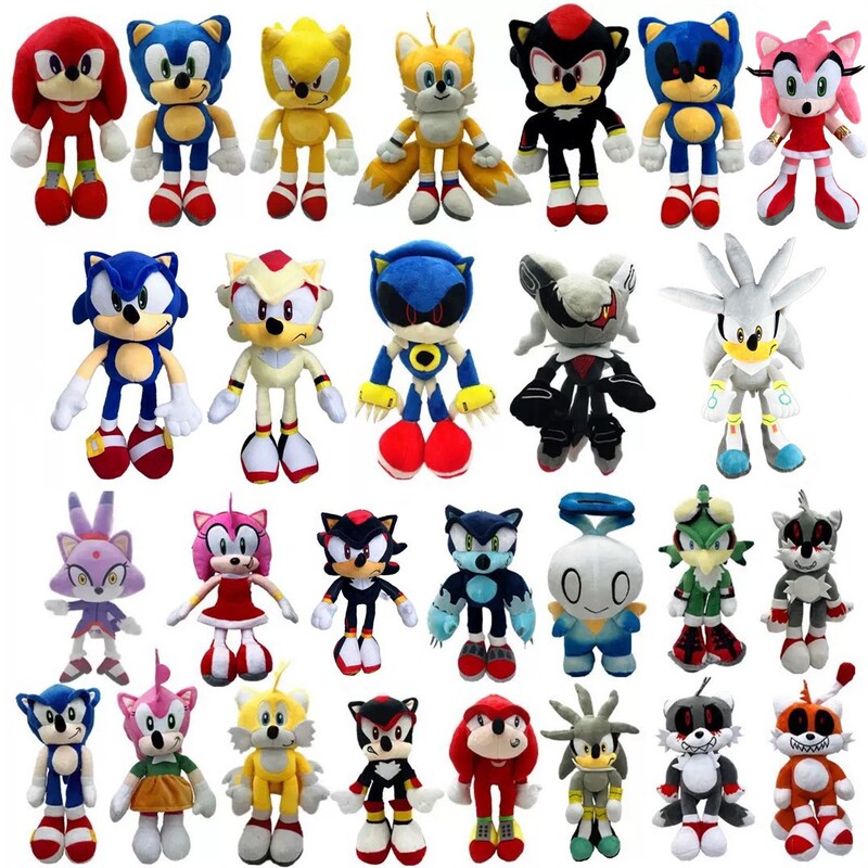 Cross-border Hot Selling Sonic Plush Toy Cross-border Hot Selling Q Edition Sonic Backpack Sonic Chartars