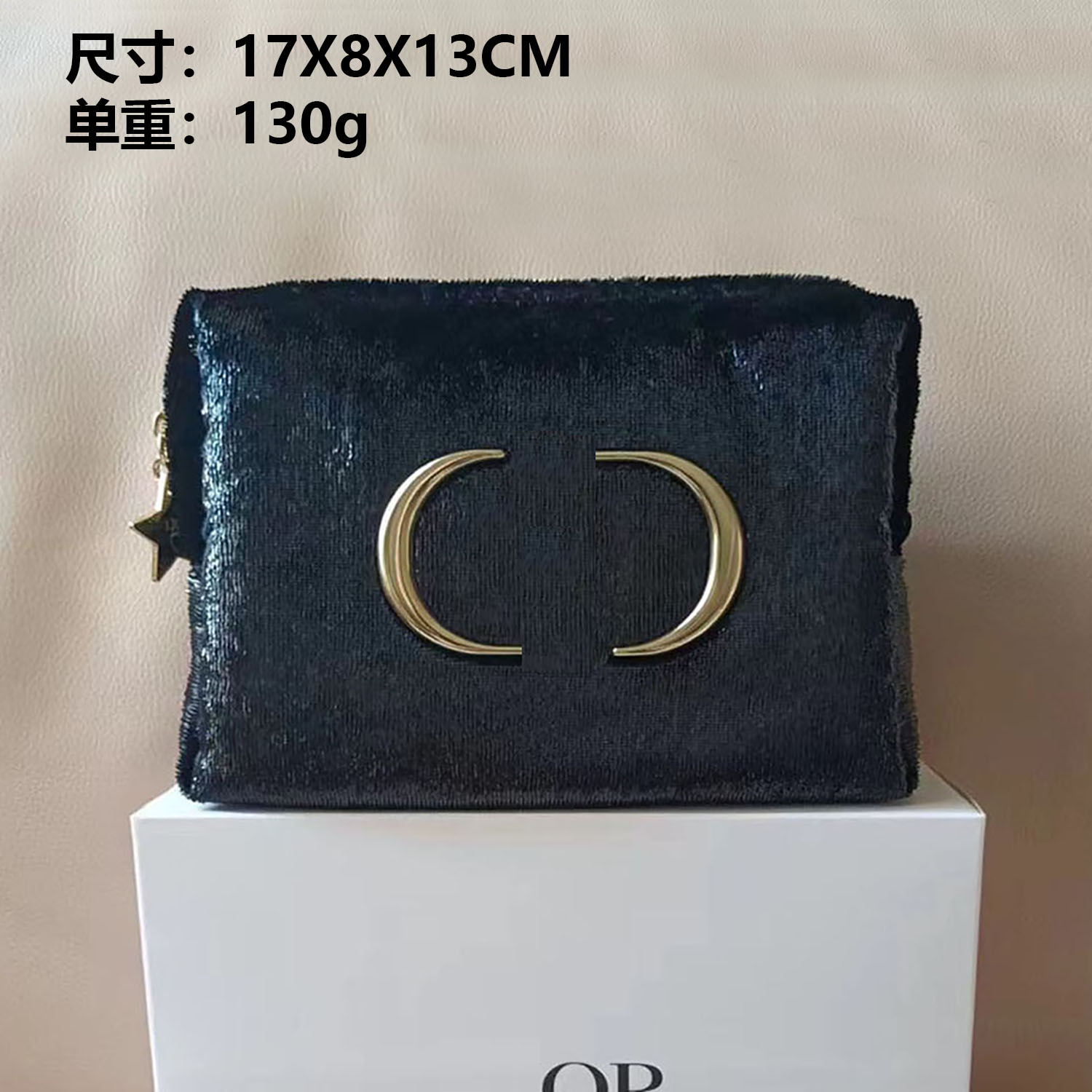 新しい化粧品バッグ、国内向けピンクのスペースコットン、超柔らかさ、ポータブル、高級ハンドバッグ、化粧品収納バッグ