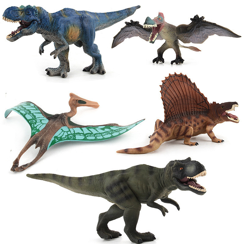 亚马逊Ebay热卖仿真翼龙实心蓝色雷克龙异齿龙霸王龙恐龙模型玩具