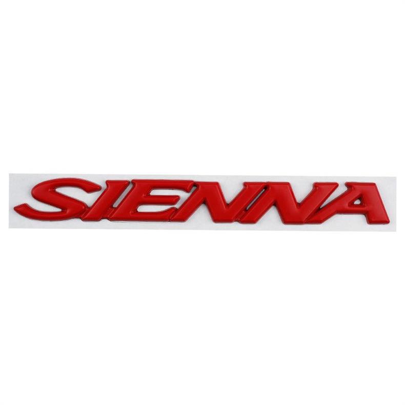 Suitable for modification of the new Toyota Sienna, rear emblem SIENNA car sticker, English metal personalized car badge