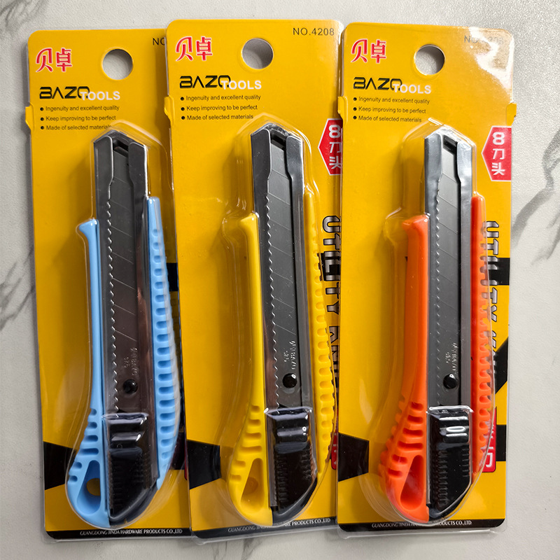 Fabricantes al por mayor cuchillo de acero al carbono cuchillo de acero inoxidable cuchillo de papel pintado afilado cuchillo de cortador de papel herramientas de oficina