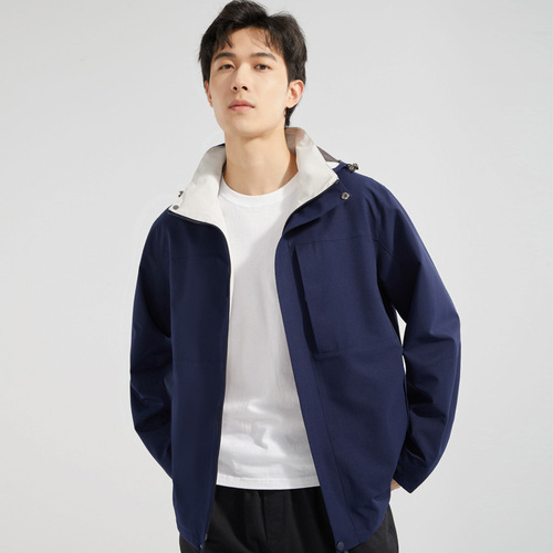 Outdoor jacket for men and women in spring and autumn new windproof, waterproof and breathable outdoor single-layer travel mountaineering clothing with logo printing