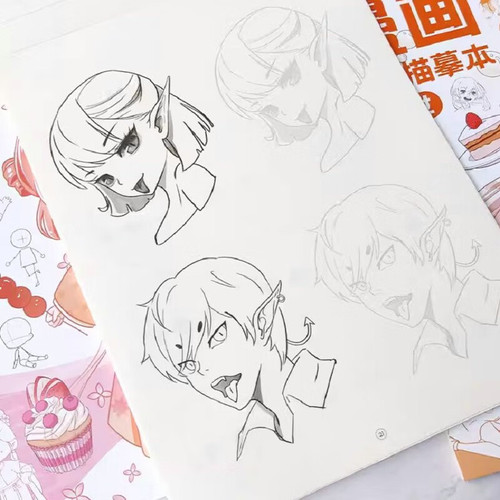 【Full 20 Books】Comic Hand-drawn Sketching Copybook Cute Girl Q-version Structure Dynamic Local Enhancement Anime Drawing Practice Book
