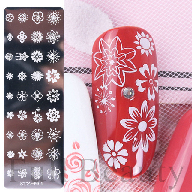 国境を越えたネイルアート鋼板ツール草花蝶薔薇小清新ネイルステンレス鋼板プリントnail|undefined