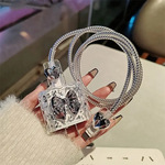 UGP透明滴胶银箔立体银蝴蝶结充电头保护套苹果数据线保护套15pro