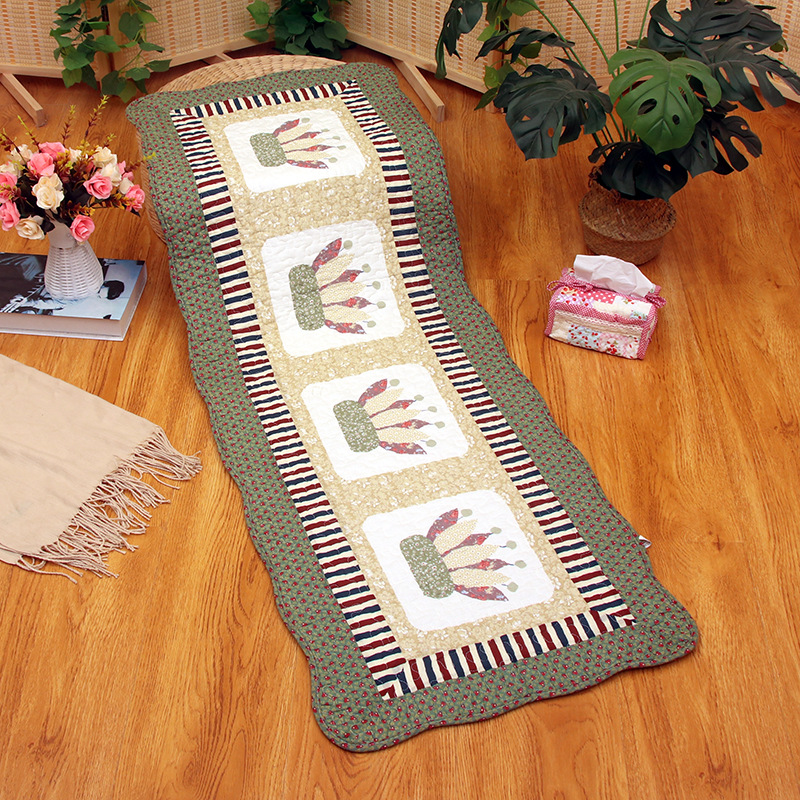 [Small Wholesale] Korean Cotton Bedside Mat, Floor Mat, Door Mat, Fabric Quilted Anti-Slip Patchwork Living Room Mat