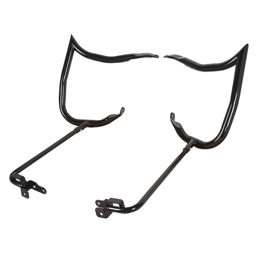 Painted Carbon Steel Harley 14-24 Glide Painted Carbon Steel Rear Bumper with Tow Bar 1.25 Thick Steel Mold