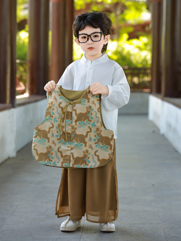 周岁礼服男宝男童汉服套装唐装新中式儿童秋装小少爷抓周衣服古风|undefined