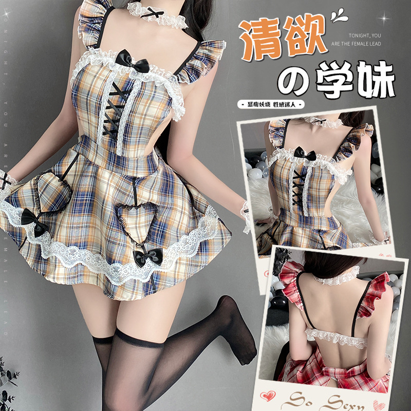 Sexy Lingerie New Spice Girls jk College Style Uniform No-off Bed Teasing Temptation Pajamas suit 2777