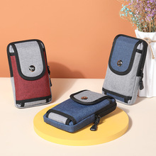 跑江湖三层手机腰包 工厂批发地摊夜市 可穿腰带 钱包彩色翻盖