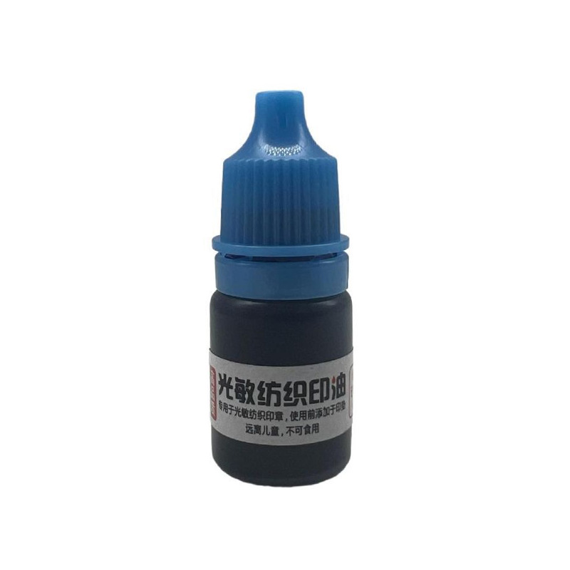 Tinta de impresión fotosensible para ropa, tinta de sello transparente e impermeable que no se decolora, fabricante mayorista de tinta de impresión textil fotosensible