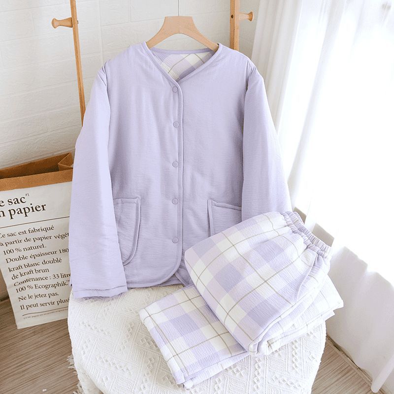 Women's [round neck] purple