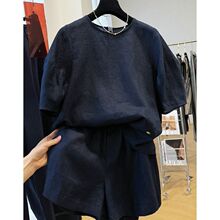 新款宽松巨好看夏装套装女大方得体穿搭一整套上衣短裤两件套