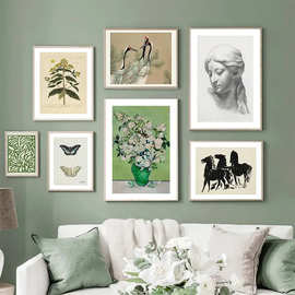 简约北欧水彩水果花卉植物艺术海报餐厅壁画客厅装饰画图片画芯