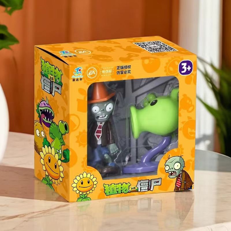 Genuino Plants vs. Zombies Toys Caja ciega Hielo Sandía Pimiento Dulce y repollo Lanzador Monopatín Noble Concha al acecho