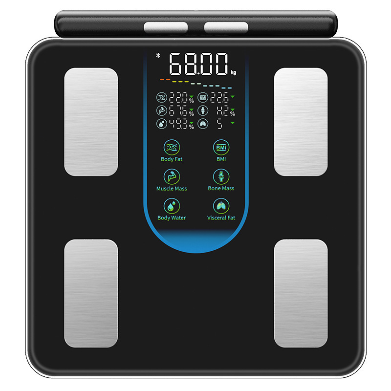クロスボーダー 8 電極体脂肪計スマートフィットネススポーツホーム体重計正確な APP 脂肪測定 Bluetooth 体脂肪計|undefined