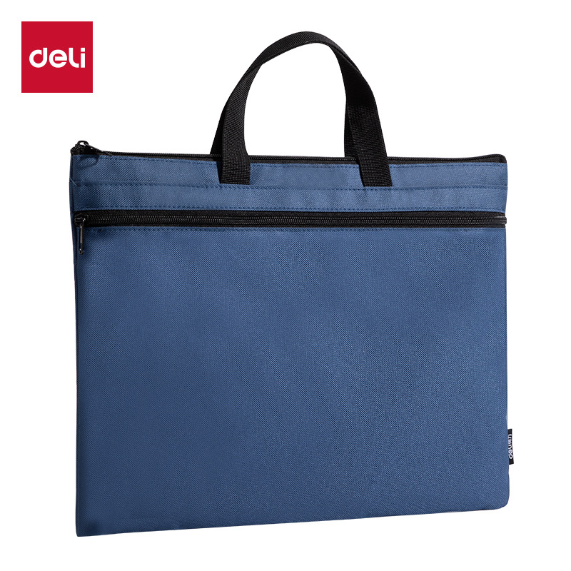 Delex 5840ES maletín de oficina bolsa de archivos de Oxford simple reunión de estudiantes bolsa con cremallera imprimible logotipo