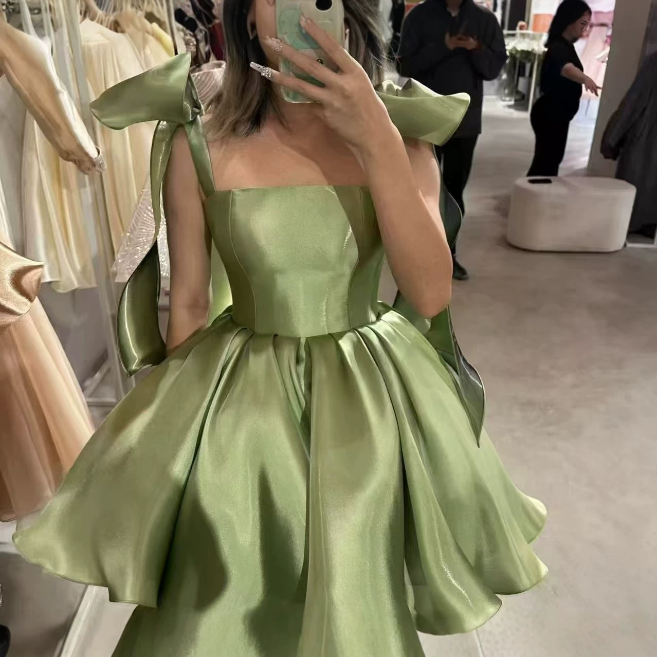 Women's Clothing Retro Bow Strapless Puffy Skirt Suspender Dress For Women Style Birthday Party Wear For Formal & Casual For Women_ecoleips.com