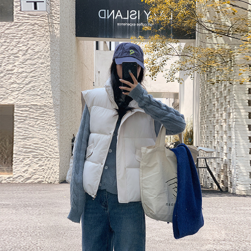 欧货羽绒棉服马甲女中长款2025秋冬爆款立领休闲百搭保暖马夹坎肩|undefined