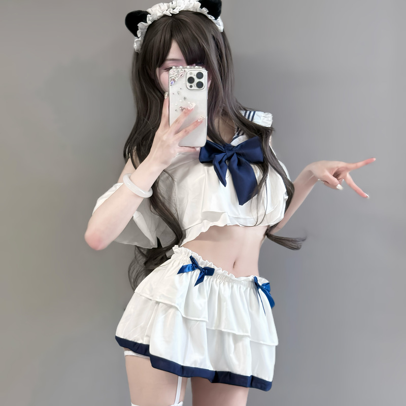 Sexy Lingerie Student Outfit Teasing Lingerie Pure Desire Young Woman Bed Quick Attack Jk Uniform Butterfly Qqny