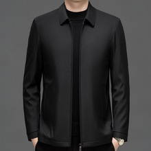 专柜男士保暖棉服2025新款商务休闲中年爸爸外套宽松免烫百搭棉袄