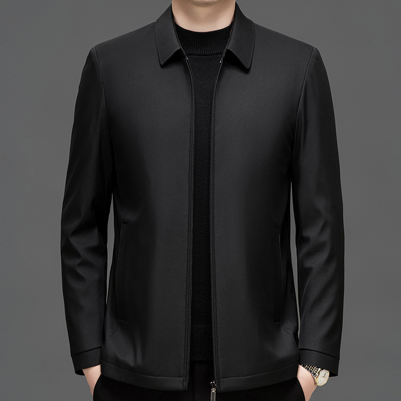 专柜男士保暖棉服2025新款商务休闲中年爸爸外套宽松免烫百搭棉袄