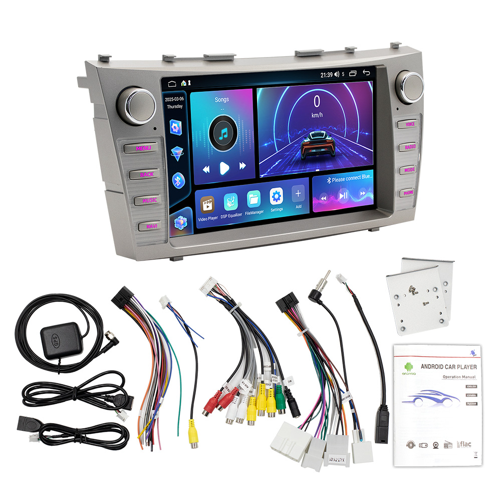 Aplicable a 06 ~ 11 Toyota Camry Fang Yitong Android navegación de gran pantalla pantalla inteligente de control central del motor del vehículo