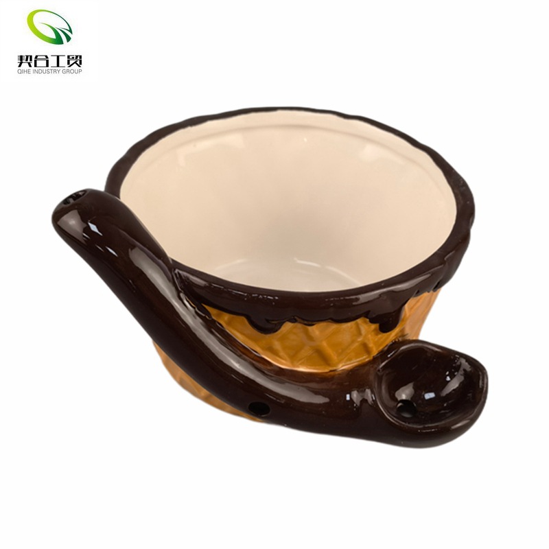 Cerámica Hogar Helado para niños Regalo Estilo Tazón Color Cuenco pintado a mano Serie Helado Artesanía de cerámica