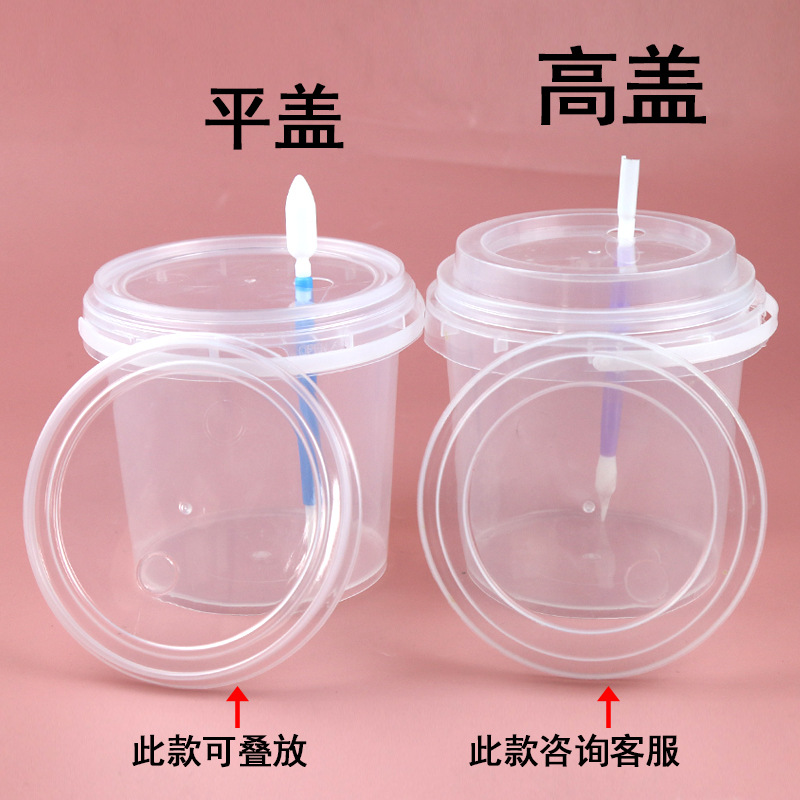 Factory-selling hole design celebrity couple fruit tea cup 1000ML hand-held drink bucket plastic bucket packaging bucket