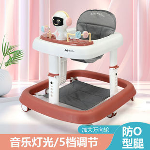 Baby walker put O-leg anti-rollover 3-18 months baby walker music multifunctional foldable