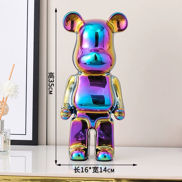 Colorful 35cm violent bear with money