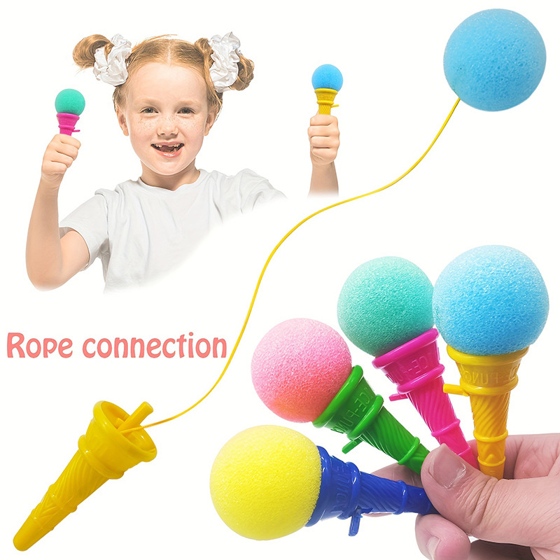 Suministro de 10CM helado esponja bola pistola juguetes eyección helado pinball juguetes al por mayor transfronterizos