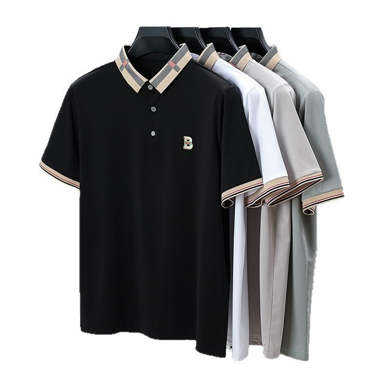 25水洗い済み既製桑蚕糸カジュアル無地トップス半袖メンズTシャツ夏半袖メンズTシャツ2025新作|undefined