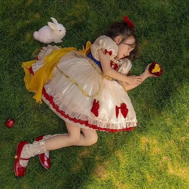 女童夏季款洛丽塔白雪公主裙洋气儿童夏季连衣裙女孩纱裙生日裙子