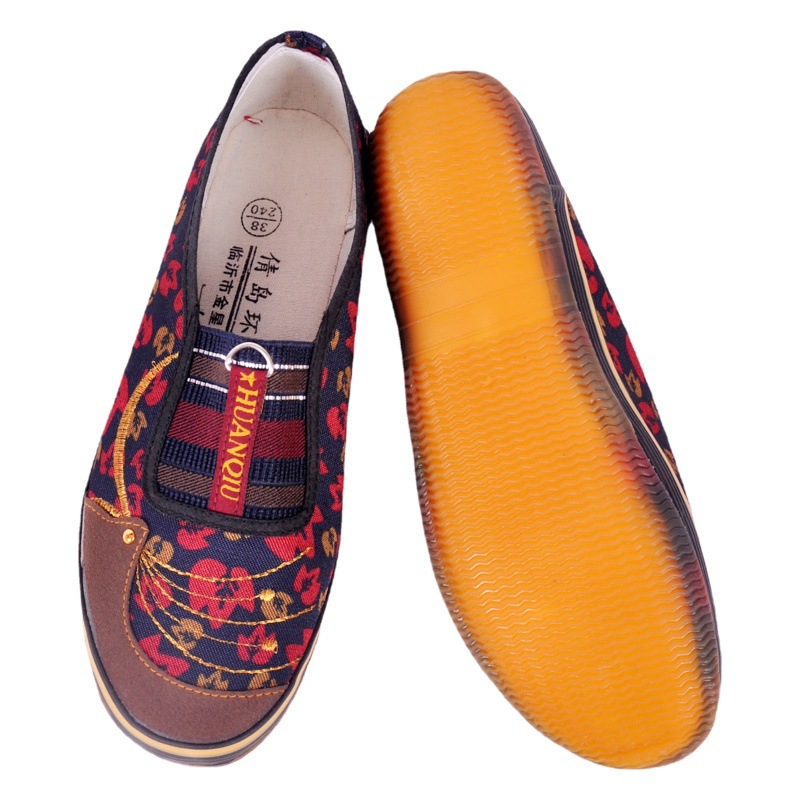 Primavera y otoño nuevos viejos zapatos de tela de Beijing mujeres de mediana edad y ancianos zapatos de la madre resistente al desgaste antideslizante tendón inferior ZAPATOS DE TRABAJO viejos zapatos de mujer