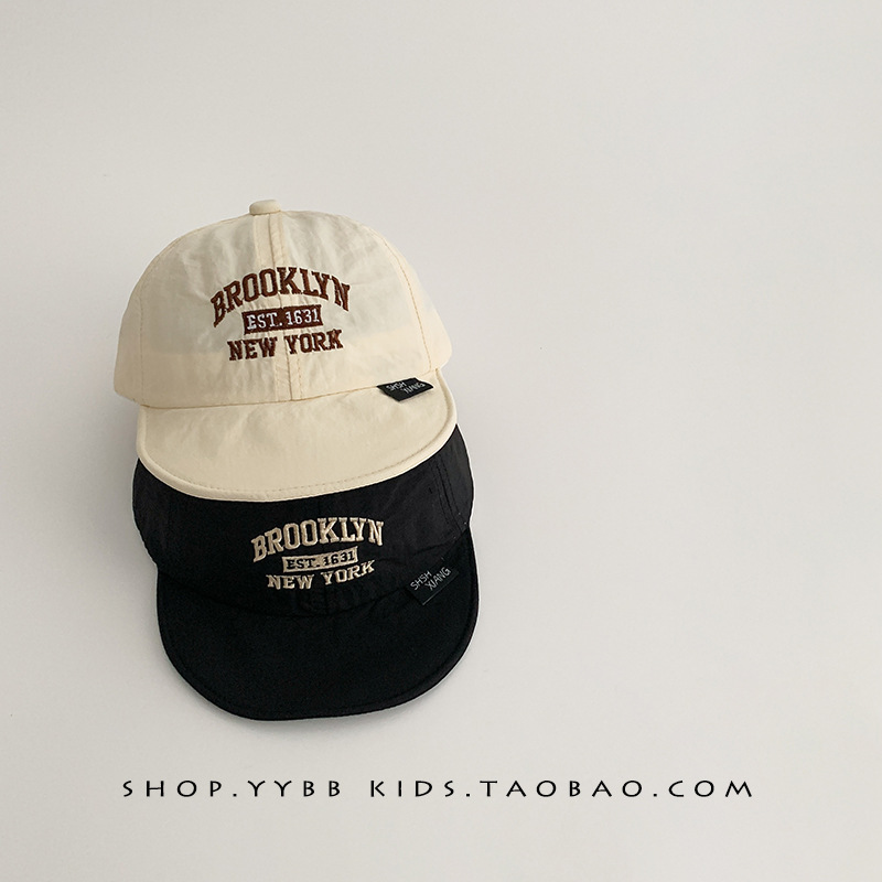 Sombreros para bebés primavera y otoño gorras delgadas gorras de lengua de pato para niños y niñas pequeños meses de sombrero solar letras de secado rápido sombrero de béisbol verano