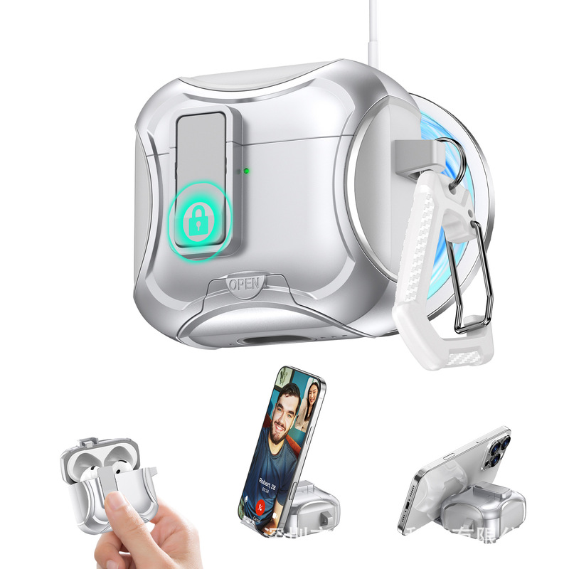 The New Airpodspro3 Protective Case Is Suitable for Apple Earmuffs Pro Third Generation Protective Case Bracket Pop-Up Earphone Case